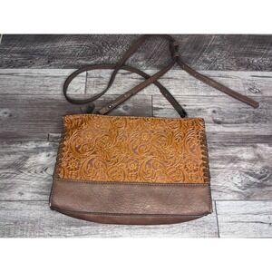 Justin Boots Embossed Vegan Leather Crossbody Western Shoulder Bag Cowgirl Rodeo